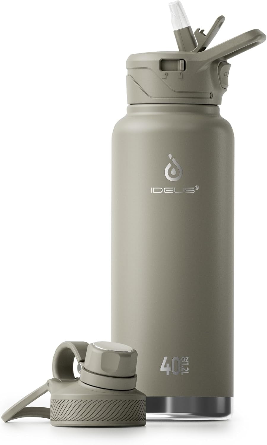IDEUS 40oz Insulated Water Bottle with Handle