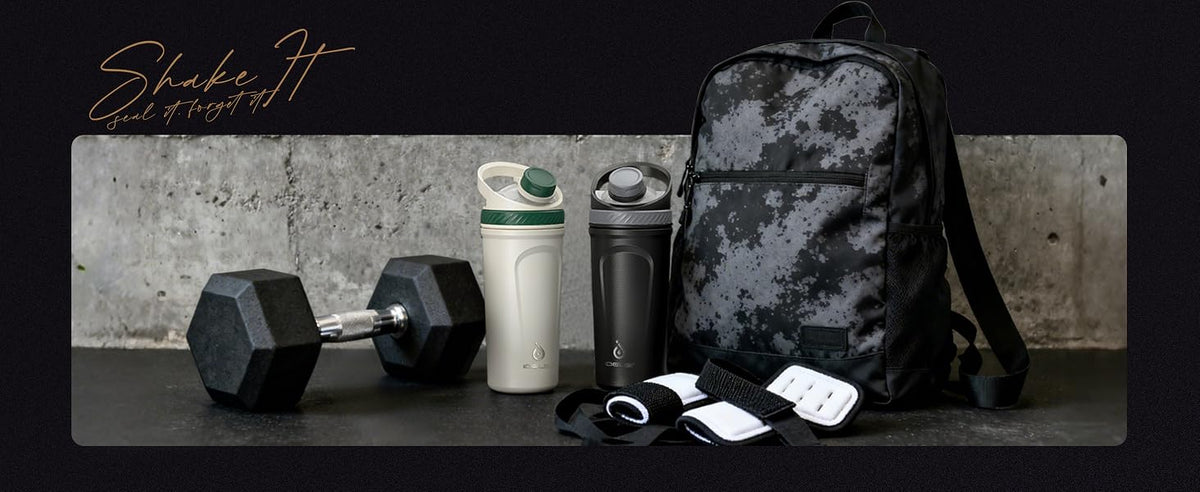IDEUS Insulated Protein Shaker Bottle