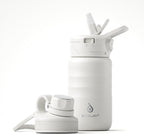 IDEUS 14oz Insulated Kids Water Bottle with Straw