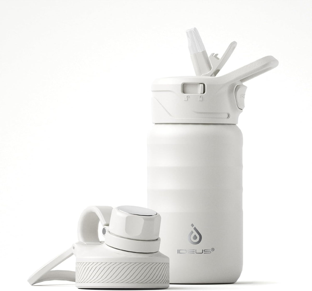 IDEUS 14oz Insulated Kids Water Bottle with Straw