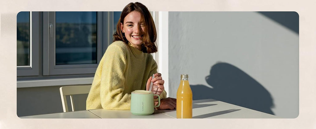 IDEUS Insulated Mug with Straw and Handle
