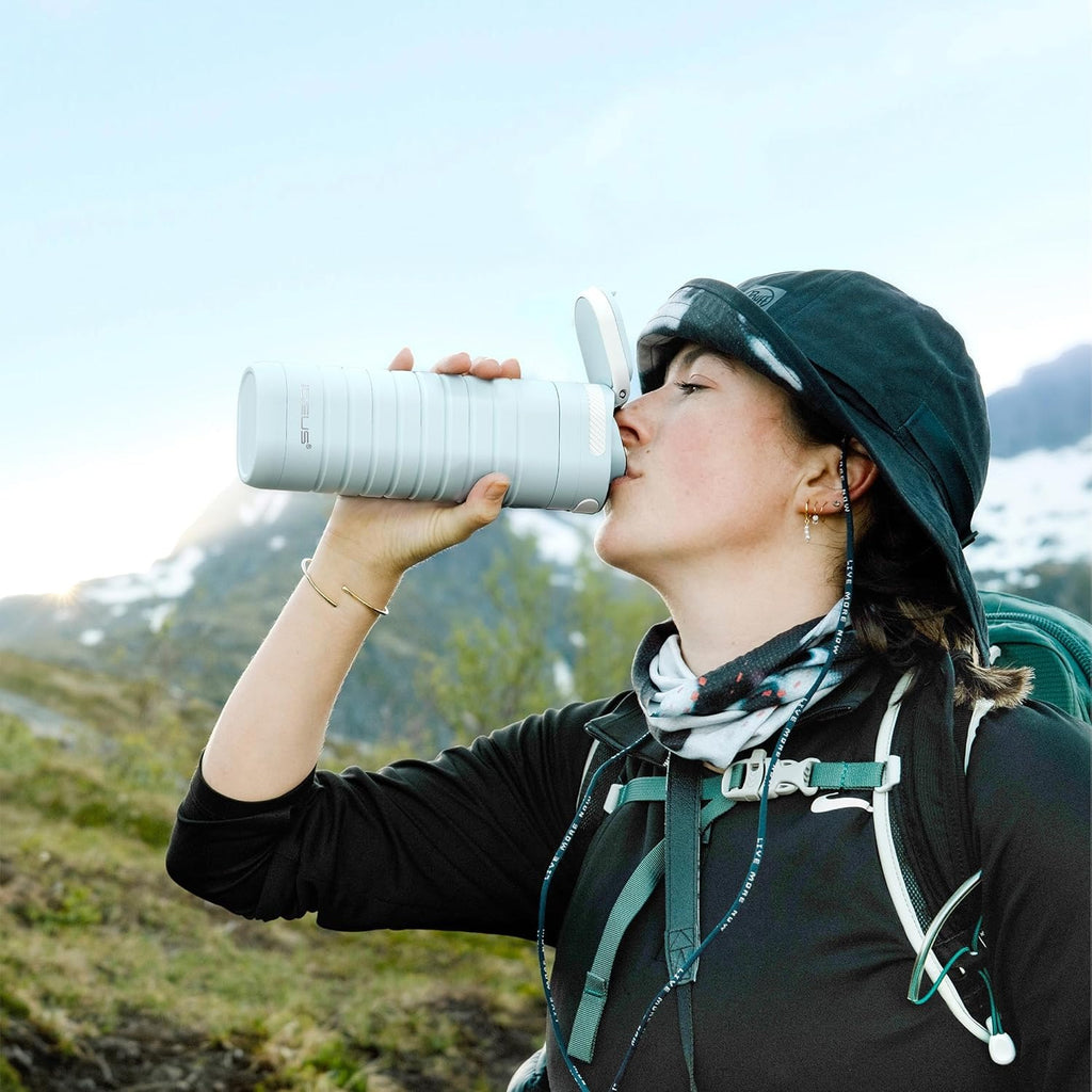 IDEUS 14oz Flat Insulated Water Bottle