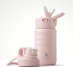 IDEUS 14oz Insulated Kids Water Bottle with Straw
