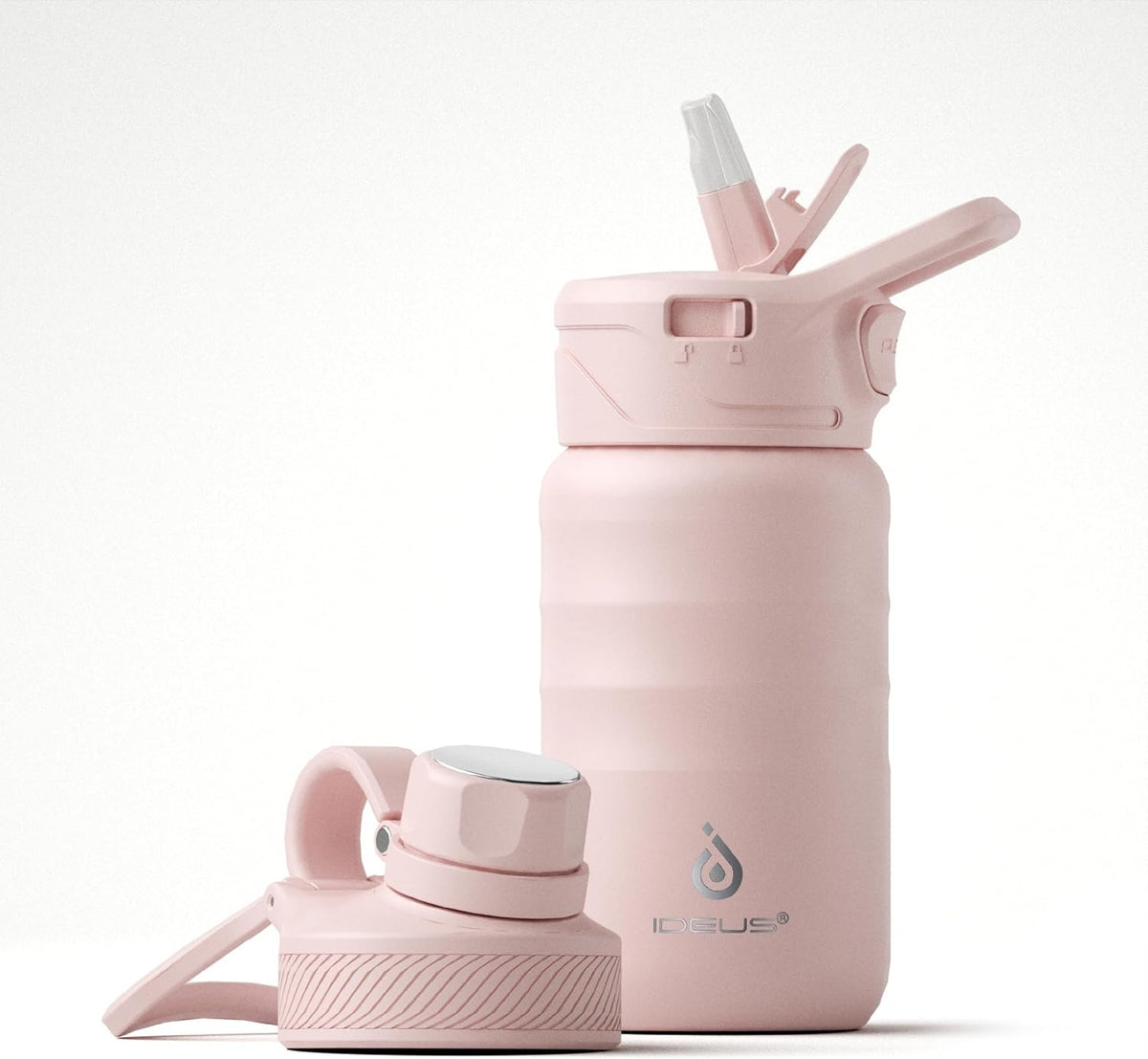 IDEUS 14oz Insulated Kids Water Bottle with Straw
