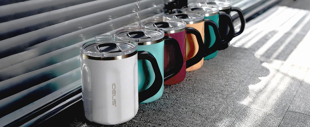 IDEUS 16oz Insulated Coffee Mug with Lid