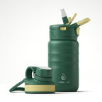 IDEUS 14oz Insulated Kids Water Bottle with Straw
