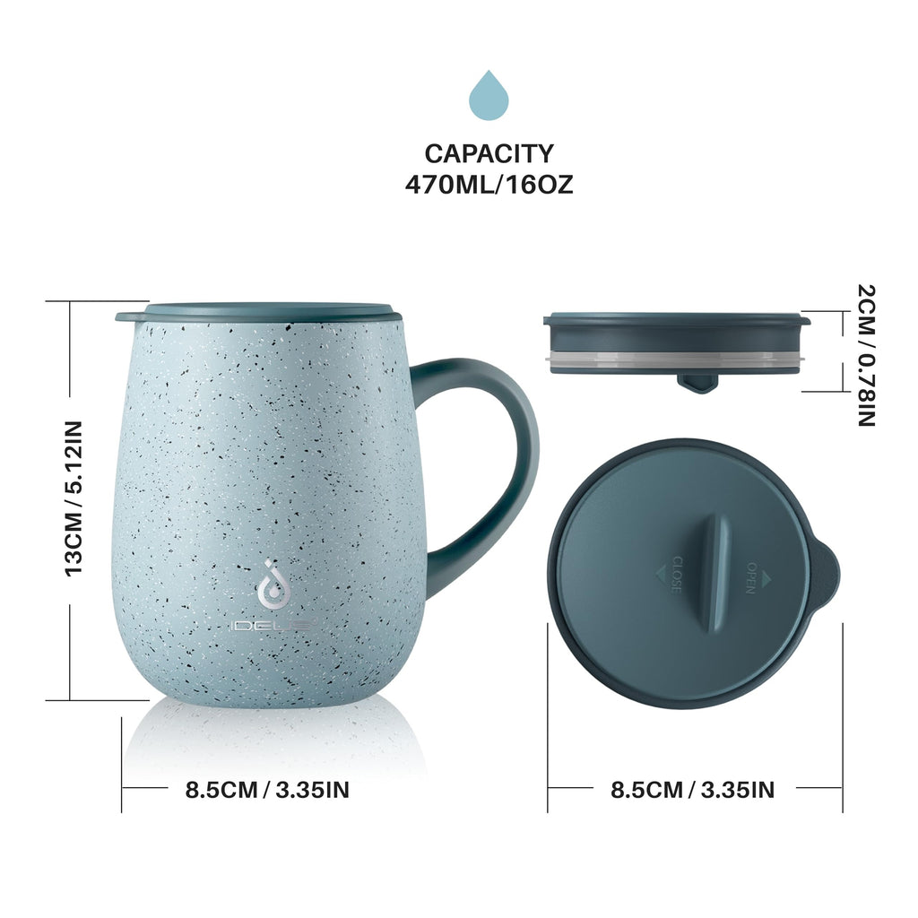 IDEUS Egg-Shaped Insulated Coffee Cup
