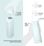 IDEUS 14oz Flat Insulated Water Bottle