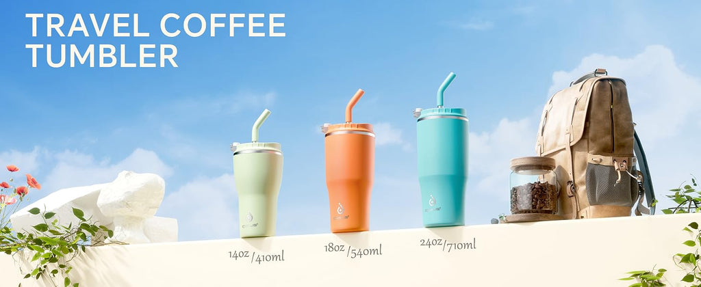 IDEUS 14oz Insulated Straw Tumbler