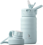 IDEUS 14oz Insulated Kids Water Bottle with Straw