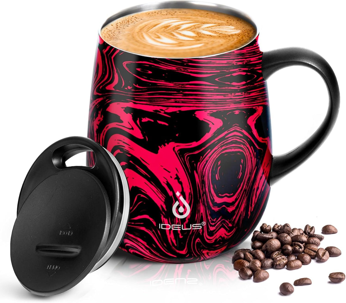 IDEUS Zebra Red Insulated Coffee Mug