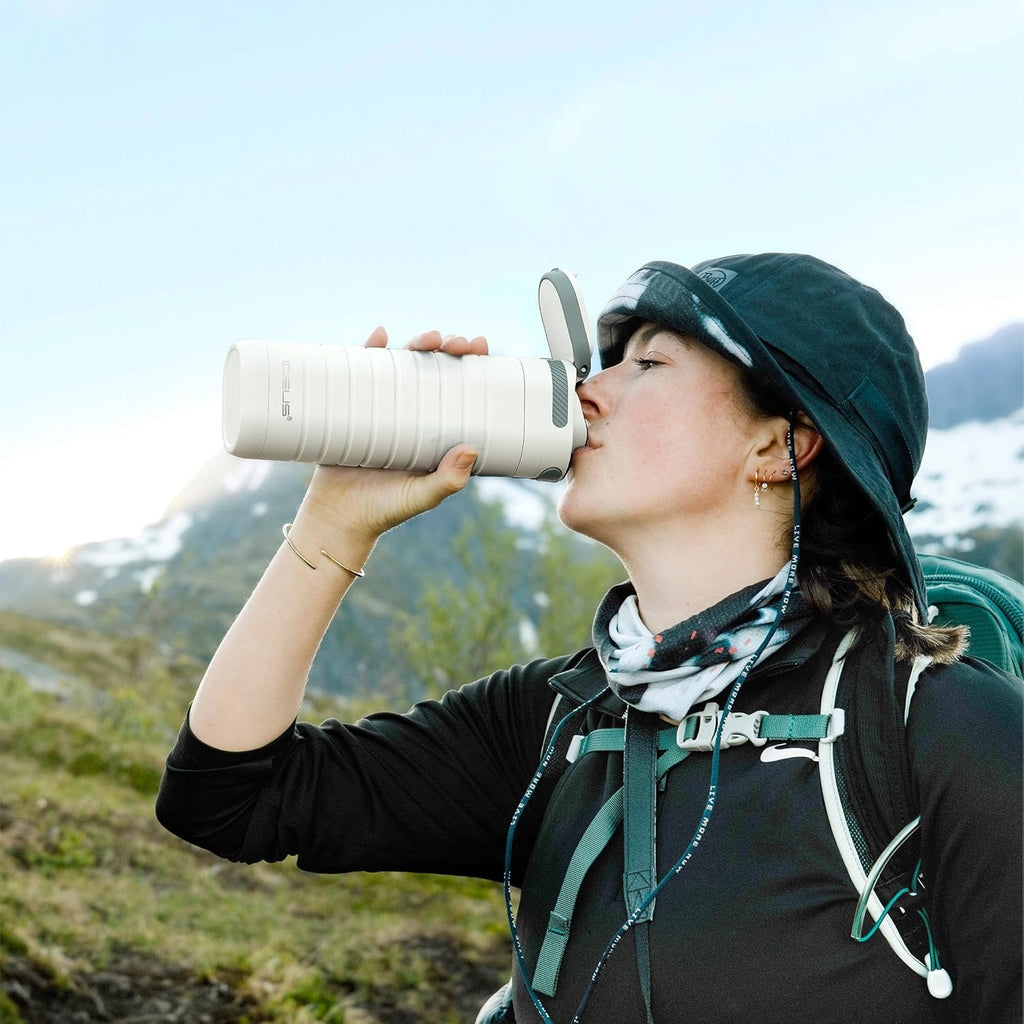IDEUS 14oz Flat Insulated Water Bottle