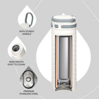 IDEUS 14oz Flat Insulated Water Bottle