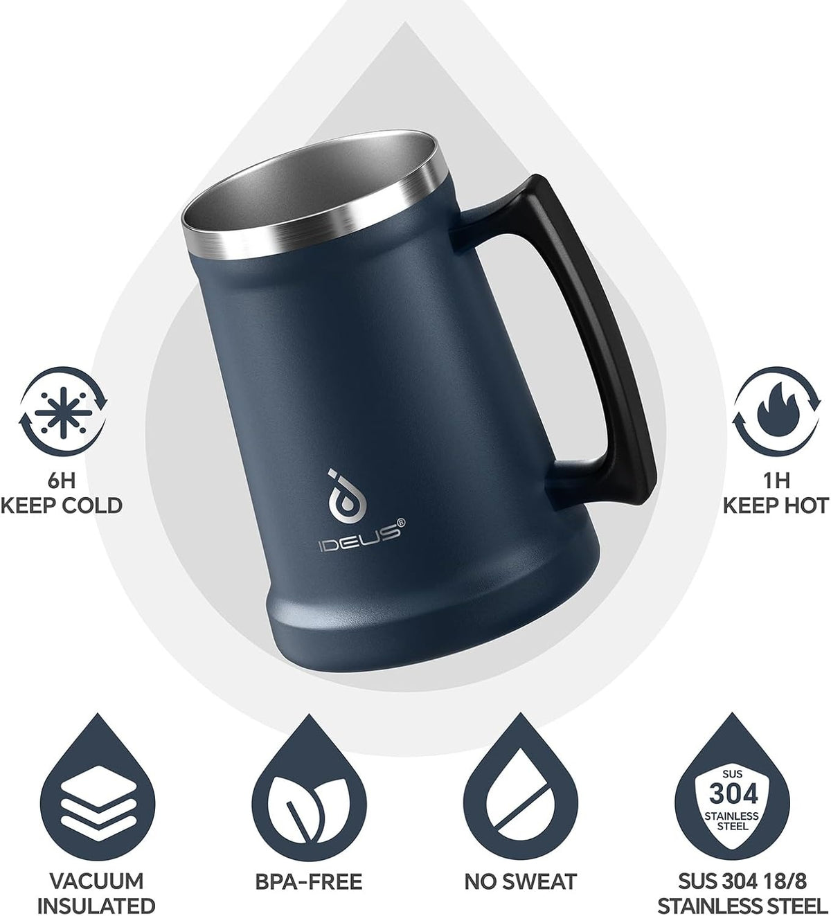 IDEUS 700ml Insulated Beer Tumbler
