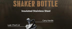 IDEUS Insulated Protein Shaker Bottle