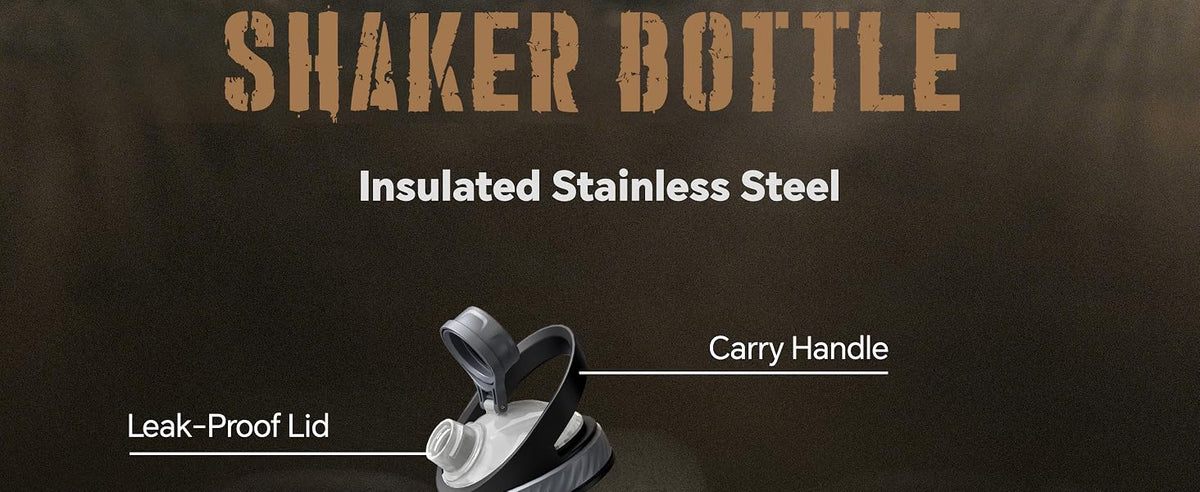 IDEUS Insulated Protein Shaker Bottle