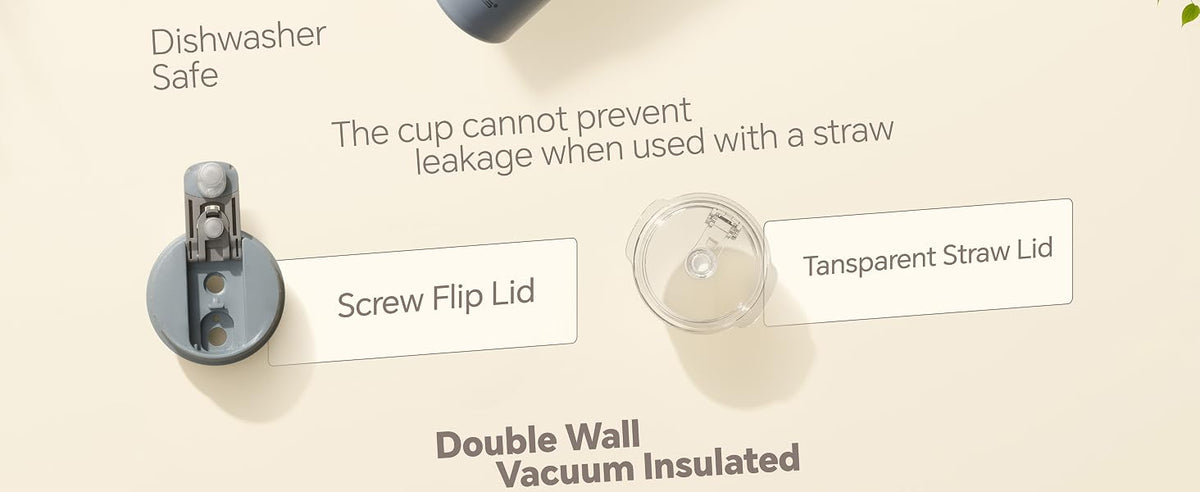 IDEUS 14oz Insulated Straw Tumbler