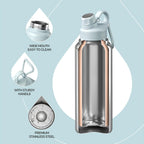 IDEUS 40oz Insulated Water Bottle with Handle