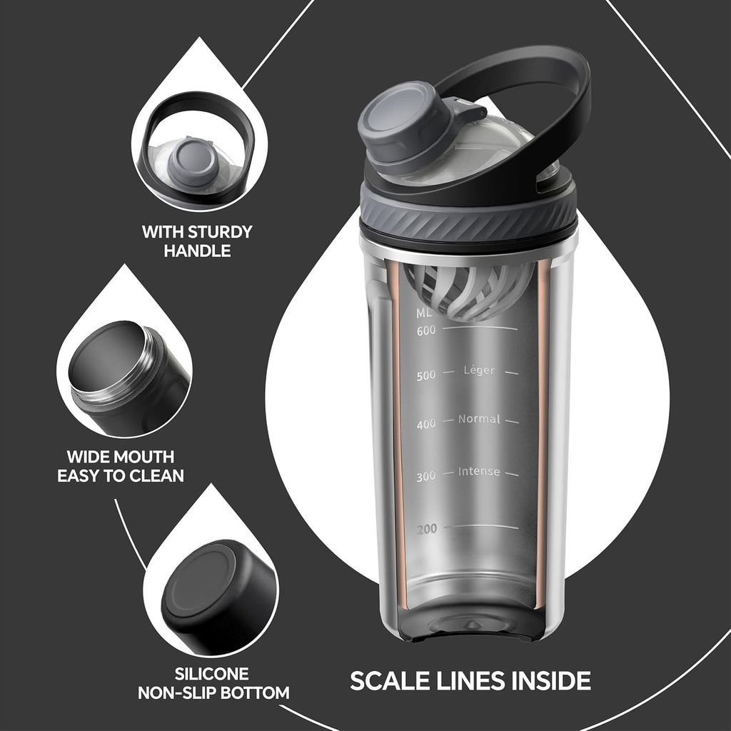 IDEUS Insulated Protein Shaker Bottle