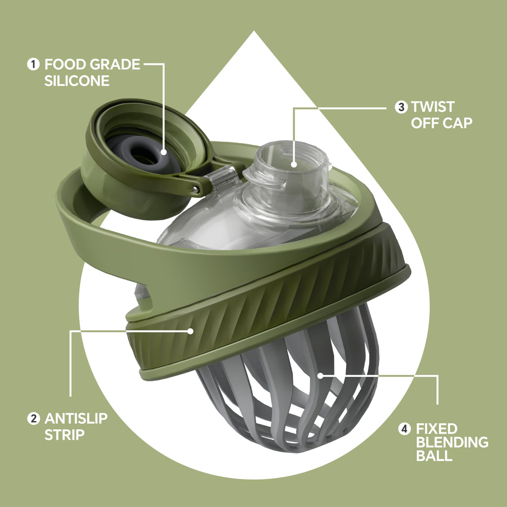 IDEUS Insulated Protein Shaker Bottle