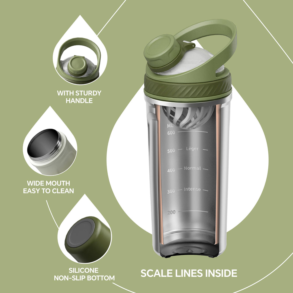 IDEUS Insulated Protein Shaker Bottle