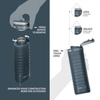 IDEUS 14oz Flat Insulated Water Bottle