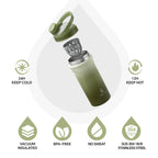 IDEUS Insulated Protein Shaker Bottle