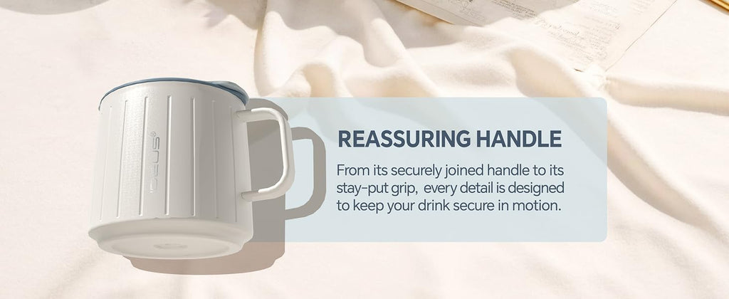 IDEUS Insulated Mug with Straw and Handle