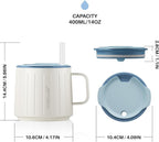 IDEUS Insulated Mug with Straw and Handle