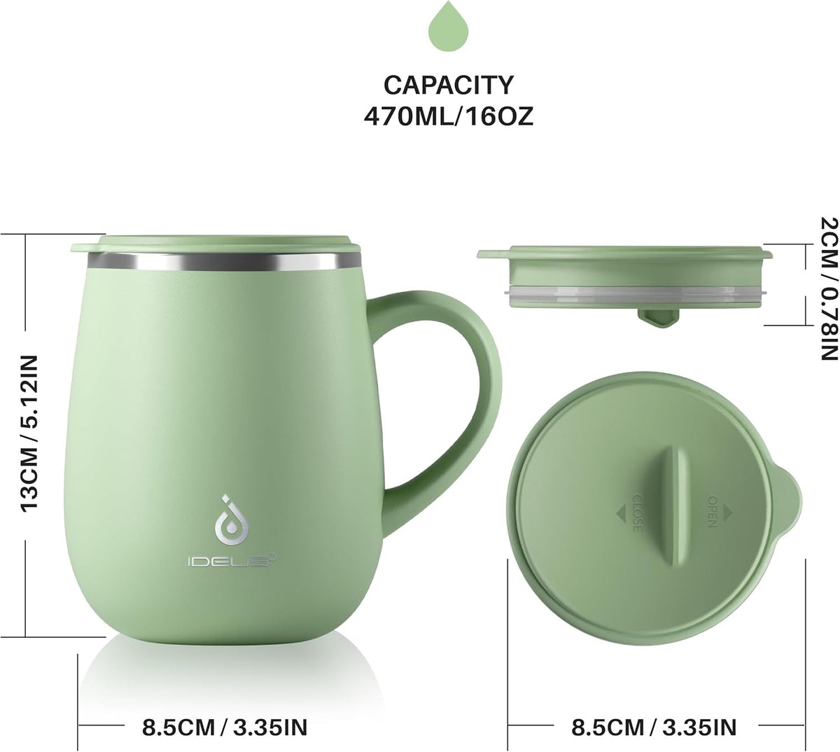 IDEUS Color-Matched Insulated Coffee Mug