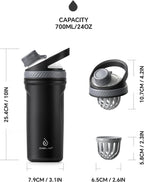 IDEUS Insulated Protein Shaker Bottle