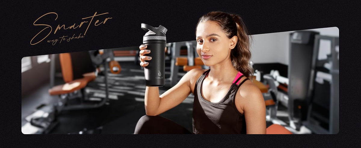 IDEUS Insulated Protein Shaker Bottle