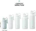 IDEUS 14oz Insulated Kids Water Bottle with Straw