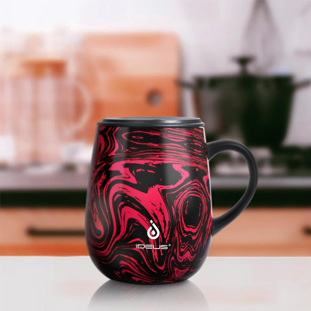 IDEUS Zebra Red Insulated Coffee Mug