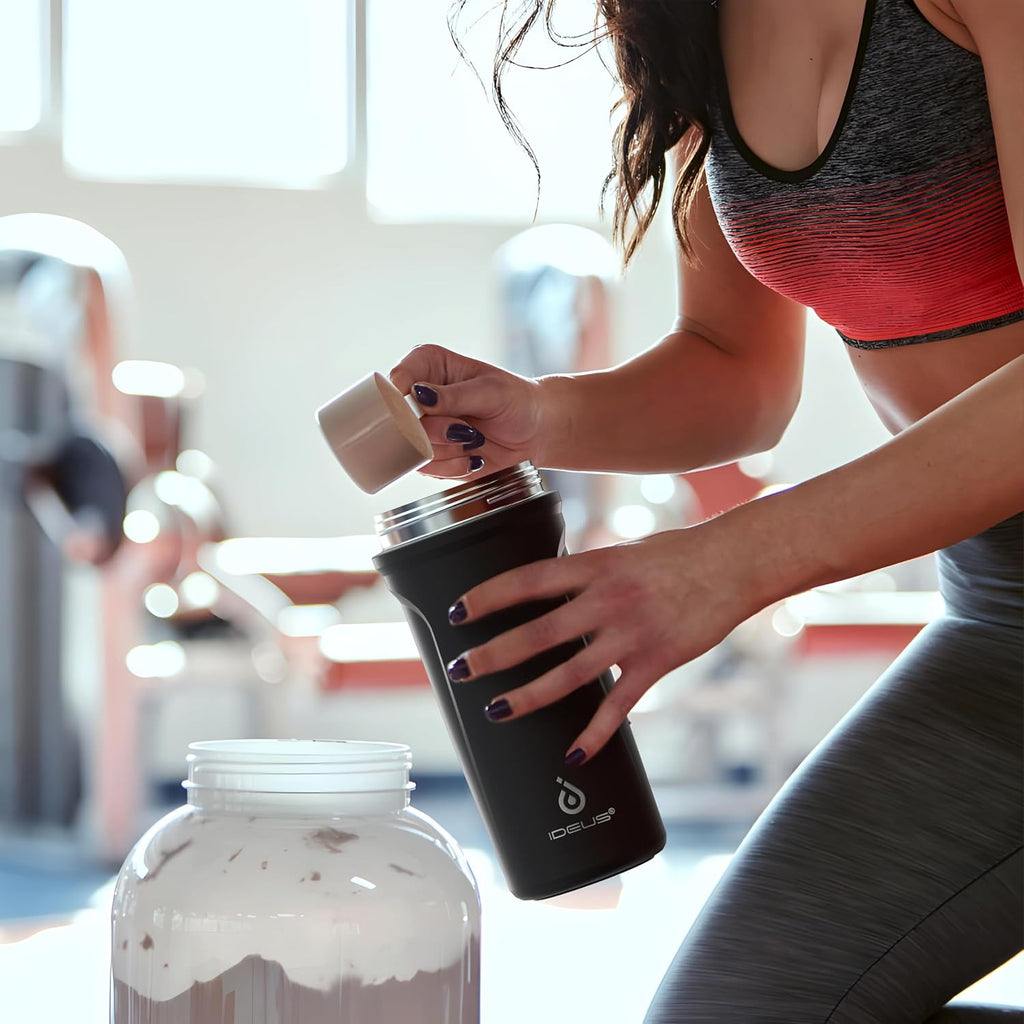 IDEUS Insulated Protein Shaker Bottle