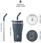 IDEUS 14oz Insulated Straw Tumbler
