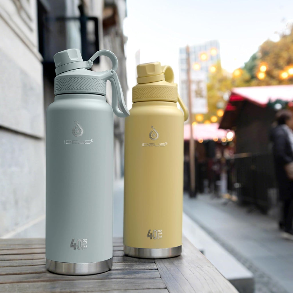 IDEUS 40oz Insulated Water Bottle with Handle